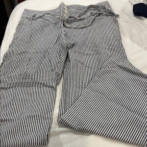 No Boundaries Black and White Striped Pants